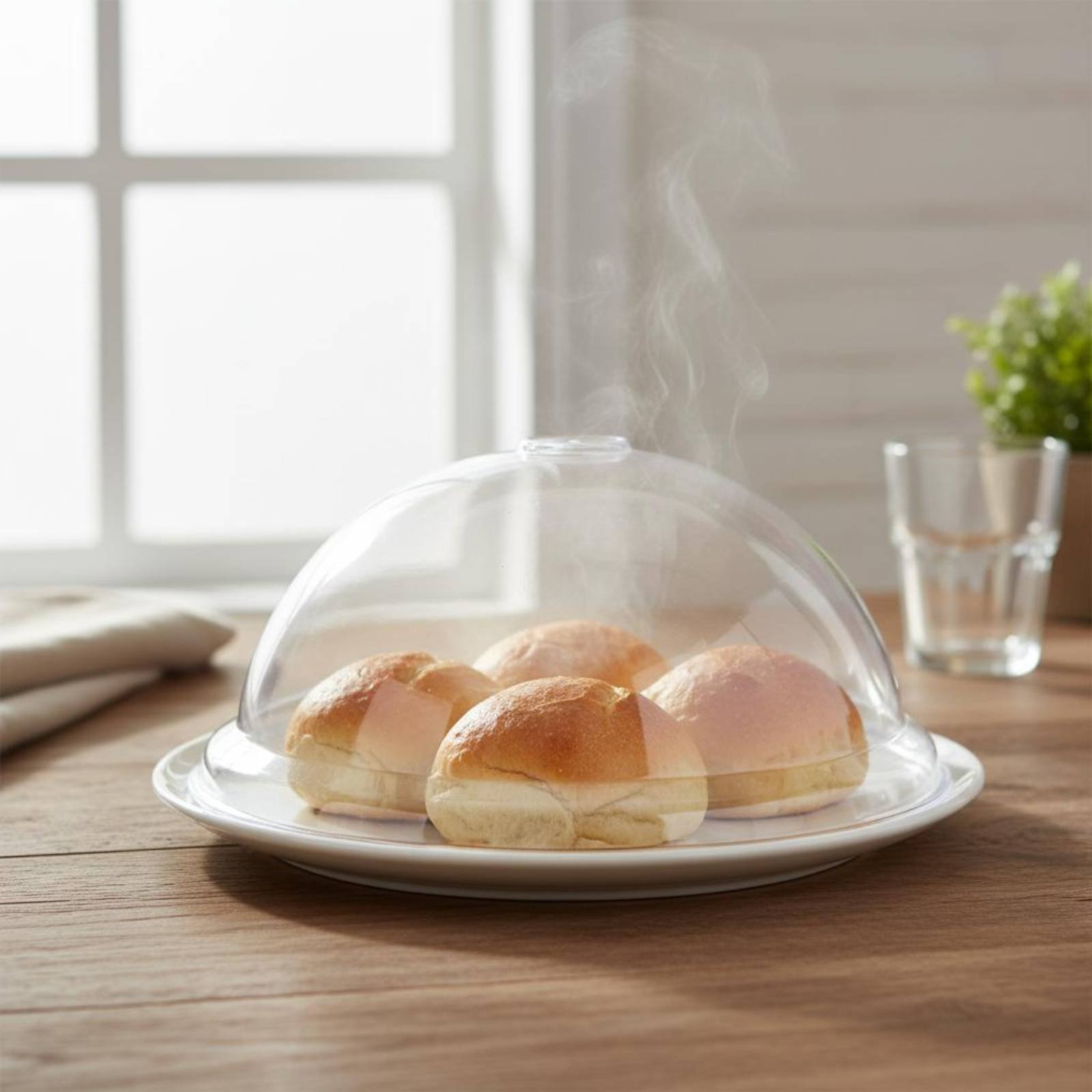 Plastic Dome Clear - Protector de Alimentos para Refrigerador, Tapa