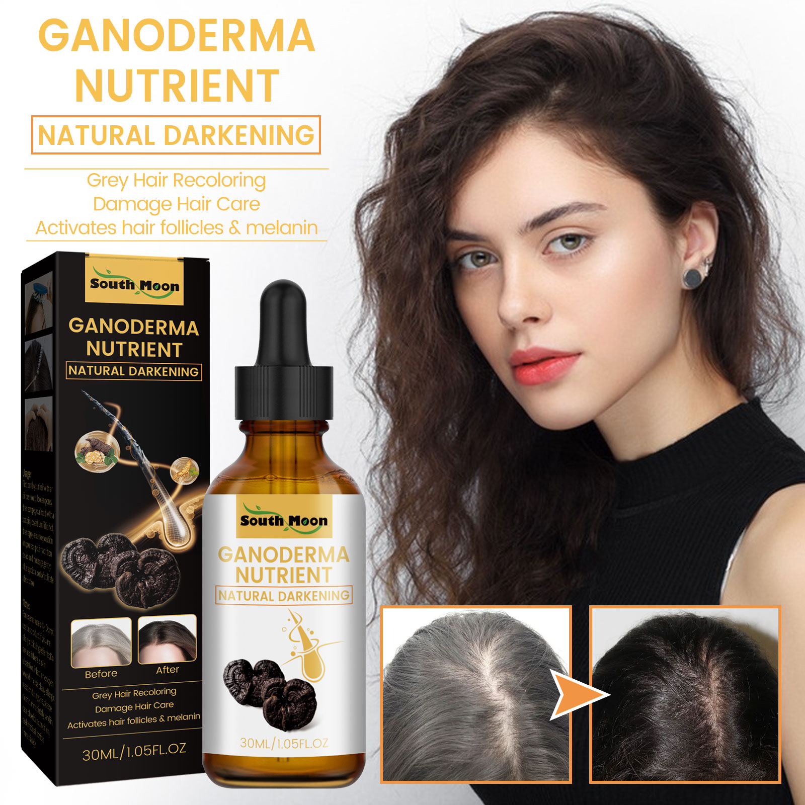 Root Stimulator Liquid - Ganoderma Lucidum negro, líquido para el