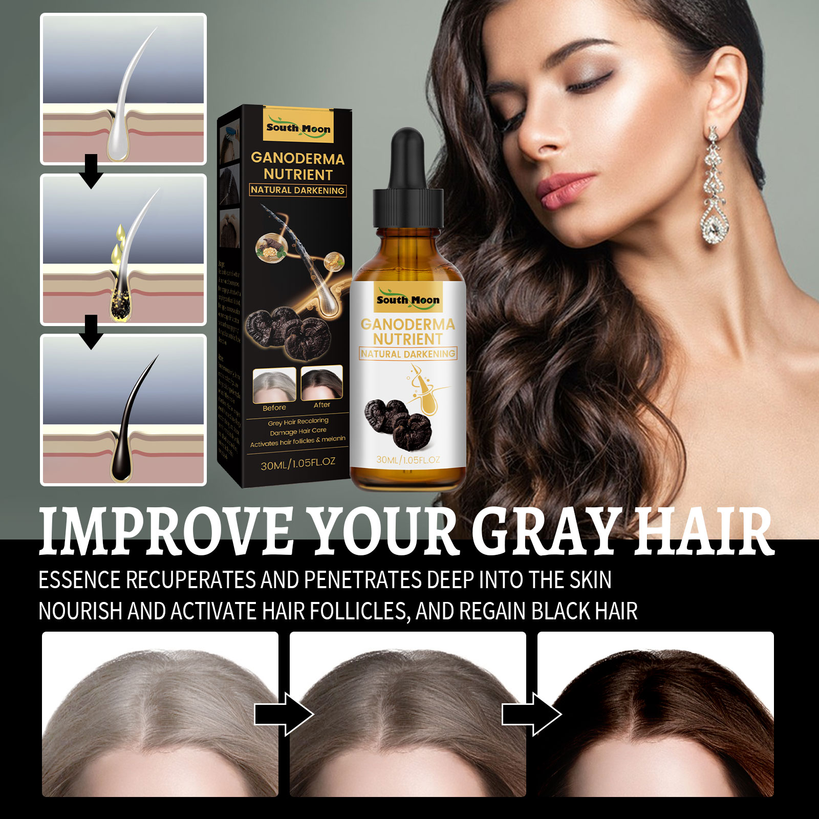 Ganoderma Lucidum negro, líqui - Root Stimulator Liquid reseña y precio